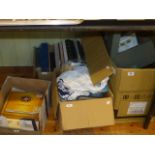 Four boxes of stamps, first day covers, albums,