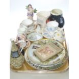 Royal Doulton Bunnykins Manor Maid, Carlton Guinness mug, Shelley trio, three plates, figure,