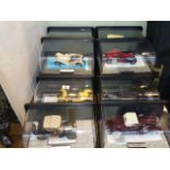 Collection of twelve Franklin Mint Precision model cars in cases