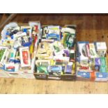 Three boxes of model vehicles