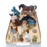 Royal Doulton character jug 'Viking', Beswick horse foal and donkey, Poole dolphin and seal,