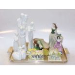 Five Moments by Coalport figures, Coalport Penelope, Royal Worcester Jane,