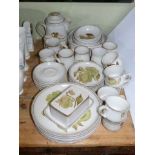 Denby Troubadour table ware including plates, cups and saucers, bowls etc.