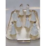 Eight collectors Club Royal Doulton figures 'Harmony', 'Welcome', 'Cherish', 'Greetings', 'Embrace',