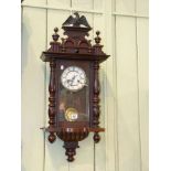 Small Victorian cased Vienna wall clock