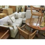 Five piece corner lounge suite and footstool