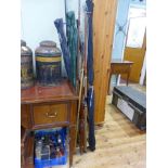 Collection of fishing rods and reels