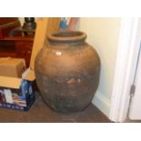 Large terracotta urn