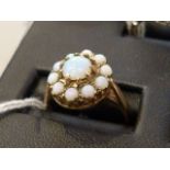 Opal and 9ct gold ring,