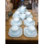 Shelley pale blue tea set