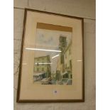 Sean Rice (1931-1997), 'Le Signorine', label verso, watercolour, framed, 47.5cm by 30.