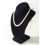 Cultured pearl necklace, 41.