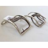 Pair of George III silver shoe buckles, George Smith & Thomas Hayter,