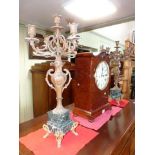 Pair Victorian five branch candelabra