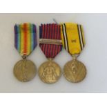 Three Belgian war medals