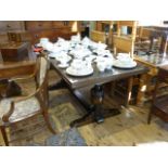 Jaycee oak rectangular draw leaf dining table