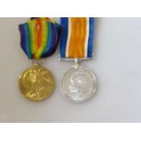 Pair of WWI medals, M-271116, PTE W. H. THORNTON, A.S.