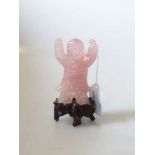 Chinese rose quartz figure