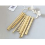 Collection of antique teething sticks