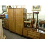 Vintage Meredew four piece bedroom suite and enamel bread bin