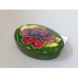 Moorcroft 'Hibiscus' covered oval dish