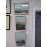 Alex Pocock (early 20th Century), Dartmoor, each signed, three gouaches, framed (3),