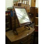 Late 19th Century oak toilet mirror