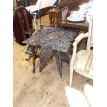 Early 20th Century Eastern floral carved occasional table