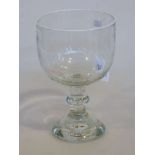 Large 19th Century goblet with knop stem