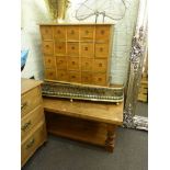 Hardwood twenty drawer C.D.