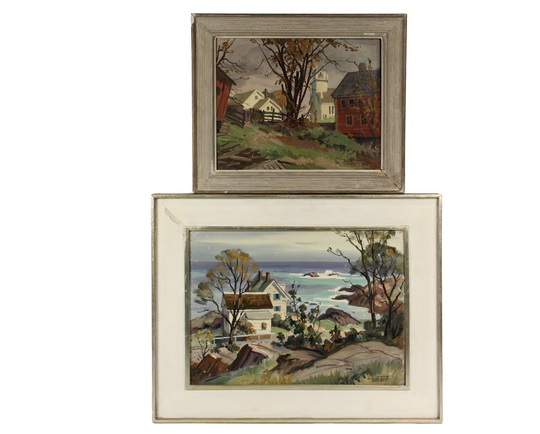 ARTHUR LORENTZ LINGQUIST (MA/CT, 1889-1975) - Two Paintings, including: Cape Cod, oil on