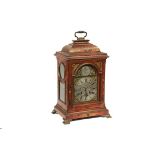 CHIPPENDALE STYLE BRACKET CLOCK - 19th c. Chinoiserie Bracket Clock with John Harvey, London,