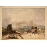 CLARKSON STANFIED, R.A. (UK, 1793-1867) - "Abbeville", watercolor on paper laid to board, unsigned