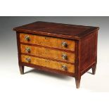 MINIATURE LIFT TOP DRESSER - English Hepplewhite Document Box in the form of a Chest of Drawers,