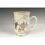 SCARCE CHINESE EXPORT TANKARD - Late 18th c. Mandarin Tankard for the European Market, with ovoid