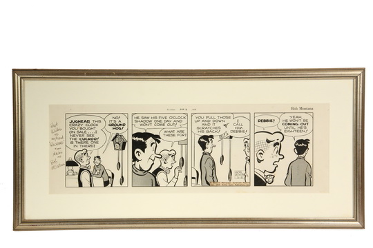 COMIC STRIP DRAWING - Original "Archie" Comic Strip Drawing in india ink on board, by Bob Montana (