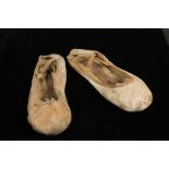 NUREYEV SIGNED BALLET SLIPPERS - Pair of Capezio 7EEE Leather Ballet Slippers, used by the Great