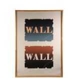 ROBERT INDIANA (NY/ME, 1928 - ) - "Wall to Wall" from "Wall: Two Stone Suite", 1990. Lithograph on