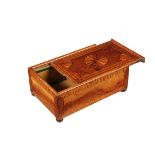 AMERICAN FOLK ART KEEPSAKE PUZZLE BOX - Rectangular Blind Dovetailed and Inlaid Box, late 18th to