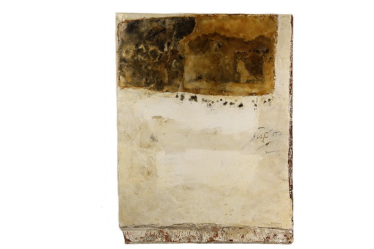 JEN BLACKSTONE (Contemporary Pownal, ME) - "Density of an Orange Wall", May 1999, oil, wax and