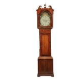 TALL CASE CLOCK - 19th c. Newcastle, England Tall Clock by Bickell, in a Chippendale mahogany case