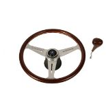 NARDI STEERING WHEEL & UNMARKED SHIFTSTICK - Nardi CD32 Steering Wheel with typical African Mahogany