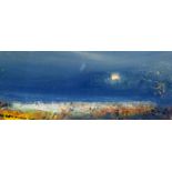 Nael Hanna (Scottish / Iraqi born 1959) ARR Framed oil on board, signed ‘Moon Light Night’ 9cm x