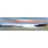 Nael Hanna (Scottish / Iraqi born 1959) ARR Framed oil on board, signed ‘Sunset Angus Waters’ 23cm x