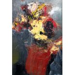 Nael Hanna (Scottish / Iraqi born 1959) ARR Framed oil on board, signed ‘Autumn Flowers’ 40cm x 35cm