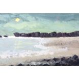 Wilf Roberts (Welsh born 1941) ARR Framed oil on board, signed and dated 2007 ‘The Beach, Lligwy’