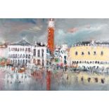 Nael Hanna (Scottish / Iraqi born 1959) ARR Framed oil on canvas, signed ‘Venice’ 75cm x 101cm