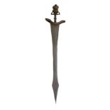 AN EARLY INDIAN SWORD (KHANDA), 17TH/18TH CENTURY AND ANOTHER, LATER the first, with broad double-