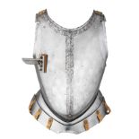 **A SOUTH GERMAN BREASTPLATE WITH ETCHED DECORATION, CIRCA 1570 formed of a main plate of '