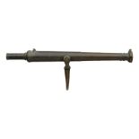 A SOUTH-EAST ASIAN BRONZE SWIVEL GUN (LANTAKA), 19TH CENTURY with tapering three-stage barrel,